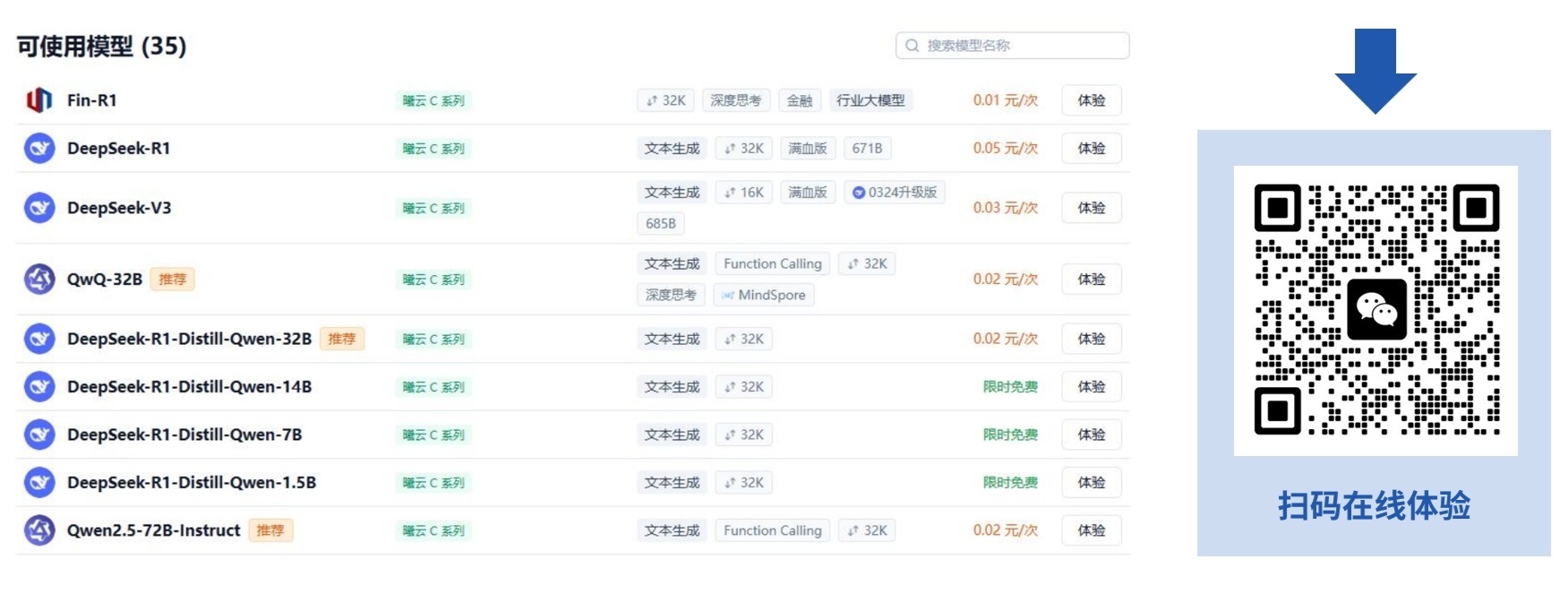 沐曦DeepSeek一体机可使用DEEPSEEK模型列表